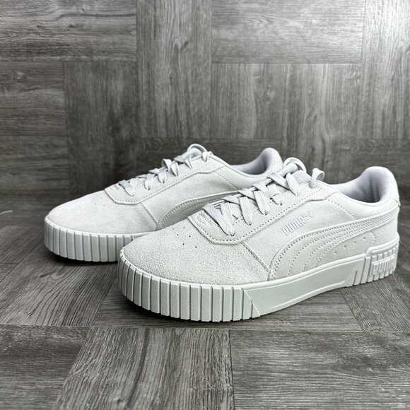 Puma Carina 2.0 Women's size 10 Suede Light Grey Casual Shoes - Picture 4 of 8
